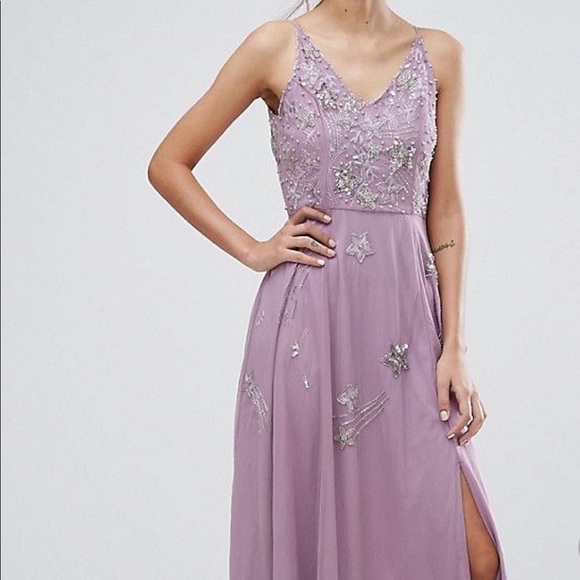Fab and frill Dresses & Skirts - Size8 beaded purple evening gown